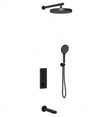 Душевой комплект Vincea Inspire VSFW-433TI5MB 300 мм, с термостатом, черный матовый