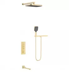 Душевой комплект Vincea VSFW-431T1RBG 315x210 мм, с термостатом, золотой матовый