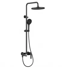 Душевая система Vincea VSFS-413MB 250 мм, со смесителем, черный матовый