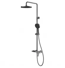 Душевая система Vincea Puro VSFS-5P1GM 250 мм, со смесителем, вороненая сталь