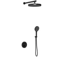 Душевой комплект Vincea Inspire VSFW-3I22MT2MB 300 мм, с термостатом, черный матовый