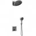 Душевой комплект Vincea VSFW-421I3GM 300 мм, со смесителем, вороненая сталь