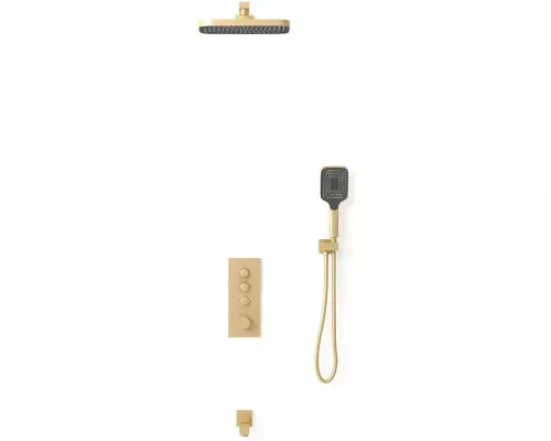 Душевой комплект Vincea VSFW-433T1BG 315x210 мм, с термостатом, золотой матовый