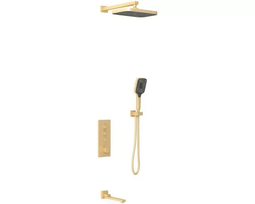 Душевой комплект Vincea VSFW-433T1BG 315x210 мм, с термостатом, золотой матовый