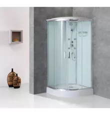 Душевая кабина 90х90х235 см BelBagno UNO-CAB-R-2-90-C-Cr-TOP прозрачное