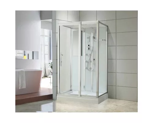 Заказать Душевая кабина 120х90х220 см Black & White Galaxy 5509120 прозрачное в магазине сантехники Santeh-Crystal.ru