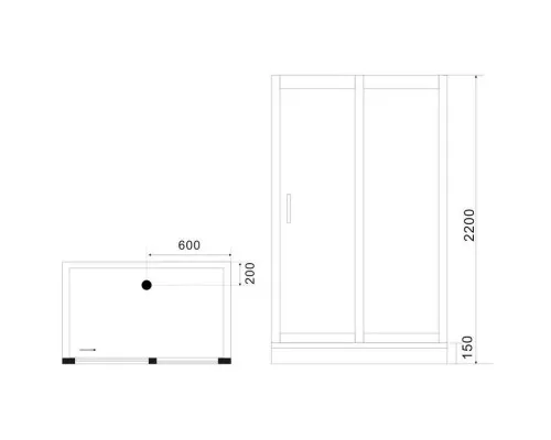 Заказать Душевая кабина 120х90х220 см Black & White Galaxy 5509120 прозрачное в магазине сантехники Santeh-Crystal.ru