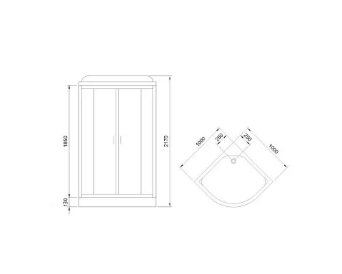 Приобрести Душевая кабина 100х100х217 см Royal Bath RB100HK6-BT-CH прозрачное в магазине сантехники Santeh-Crystal.ru