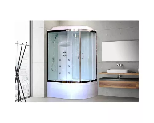 Купить Душевая кабина 120х80х217 см Royal Bath RB8120BK3-WT-CH-L прозрачное в магазине сантехники Santeh-Crystal.ru