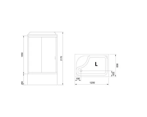 Заказать Душевая кабина 120х80х217 см Royal Bath RB8120BP3-WT-CH-L прозрачное в магазине сантехники Santeh-Crystal.ru