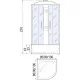 Заказать Душевая кабина 90х90х210 River NARA 90/44 МТ в магазине сантехники Santeh-Crystal.ru