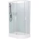Заказать Душевая кабина 110x80x215 см Frank F411L White 411011 прозрачное в магазине сантехники Santeh-Crystal.ru