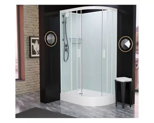 Заказать Душевая кабина 110x80x215 см Frank F411L White 411011 прозрачное в магазине сантехники Santeh-Crystal.ru