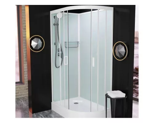 Заказать Душевая кабина 110x80x215 см Frank F411L White 411011 прозрачное в магазине сантехники Santeh-Crystal.ru