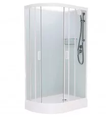 Душевая кабина 100x80x215 см Frank F418R М White 20015 текстурное стекло
