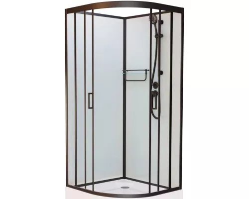 Заказать Душевая кабина 80x80x215 см Frank F408 Black 800004 прозрачное в магазине сантехники Santeh-Crystal.ru