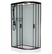 Душевая кабина 110x80x220 см Frank F411L М Black 20054 текстурное стекло
