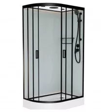 Душевая кабина 110x80x220 см Frank F411R Black 114115 прозрачное