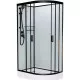 Купить Душевая кабина 110x80x215 см Frank F411L Black 114004 прозрачное в магазине сантехники Santeh-Crystal.ru