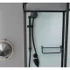 Купить Душевая кабина 110x80x215 см Frank F411L Black 114004 прозрачное в магазине сантехники Santeh-Crystal.ru