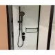 Купить Душевая кабина 110x80x215 см Frank F411L Black 114004 прозрачное в магазине сантехники Santeh-Crystal.ru