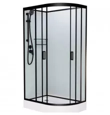 Душевая кабина 110x80x215 см Frank F411L М Black 20055 текстурное стекло