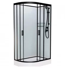 Душевая кабина 110x80x215 см Frank F411R М Black 20057 текстурное стекло