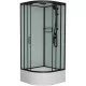Заказать Душевая кабина 100x100x220 см Frank F400/2 М Black 20072 текстурное стекло в магазине сантехники Santeh-Crystal.ru
