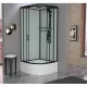 Заказать Душевая кабина 100x100x220 см Frank F400/2 М Black 20072 текстурное стекло в магазине сантехники Santeh-Crystal.ru
