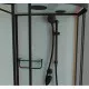 Заказать Душевая кабина 100x100x220 см Frank F400/2 М Black 20072 текстурное стекло в магазине сантехники Santeh-Crystal.ru