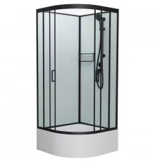 Душевая кабина 90x90x215 см Frank F409/2 Black 148009 прозрачное