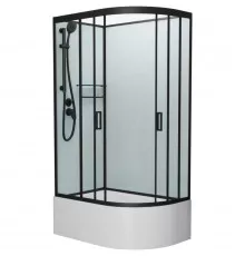 Душевая кабина 120x80x215 см Frank F412/2L Black 152009 прозрачное