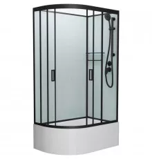 Душевая кабина 120x80x215 см Frank F412/2R Black 154009 прозрачное