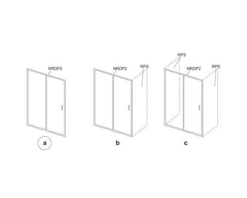 Приобрести Душевая раздвижная дверь Ravak Rapier NRDP2 100 L сатин Grape 0NNA0U0LZG в магазине сантехники Santeh-Crystal.ru
