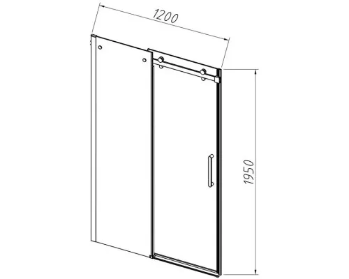 Душевая дверь Vincea Como-N VDS-4CN120CLB 120 см, профиль черный матовый, стекло прозрачное