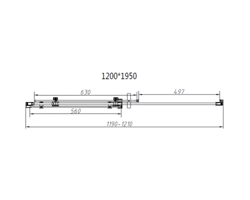 Душевая дверь Vincea Como-N VDS-4CN120CLB 120 см, профиль черный матовый, стекло прозрачное