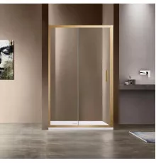 Душевая дверь Vincea Garda VDS-1G135CLG 135 см, профиль золотой матовый, стекло прозрачное