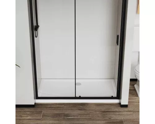 Душевая дверь Vincea City VDS-5CT150CLB 150 см, профиль черный матовый, стекло прозрачное