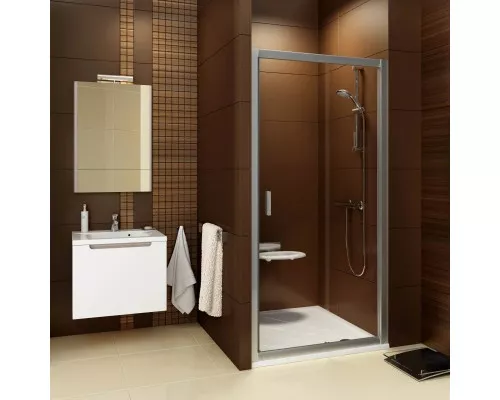 Заказать Душевая раздвижная дверь Ravak Blix BLDP2 110 сатин Transparent 0PVD0U00Z1 в магазине сантехники Santeh-Crystal.ru