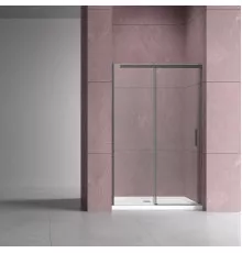 Душевая дверь Vincea Dice VDS-4D160CLGM 160 см, профиль вороненая сталь, стекло прозрачное