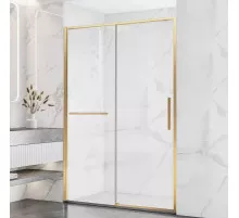Душевая дверь Vincea Slim Soft VDS-1SS130CLG 130 см, профиль золотой матовый, стекло прозрачное