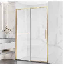 Душевая дверь Vincea Slim Soft VDS-1SS130CLG 130 см, профиль золотой матовый, стекло прозрачное