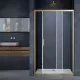 Душевая дверь Vincea Alpha VDS-3AL110CLG 110 см, профиль золотой матовый, стекло прозрачное