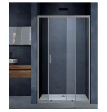 Душевая дверь Vincea Alpha VDS-3AL110CLGM 110 см, профиль вороненая сталь, стекло прозрачное