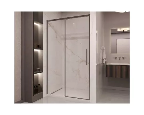 Душевая дверь Vincea Stella VDS-1ST110CLGM 110 см, профиль вороненая сталь, стекло прозрачное