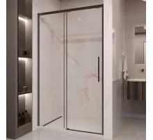 Душевая дверь Vincea Stella VDS-1ST130CLB 130 см, профиль черный матовый, стекло прозрачное