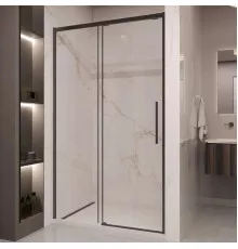 Душевая дверь Vincea Stella VDS-1ST160CLB 160 см, профиль черный матовый, стекло прозрачное