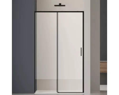 Душевая дверь Vincea Soft 2 VDS-3SO2120CLB 120 см, профиль черный матовый, стекло прозрачное