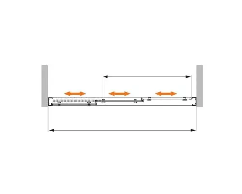 Купить Душевая дверь 170 см Cezares FAMILY-B-BF-3-170-C-Cr прозрачное в магазине сантехники Santeh-Crystal.ru