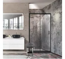 Душевая дверь 140 см BelBagno UNO-195-BF-1-140-C-NERO прозрачное